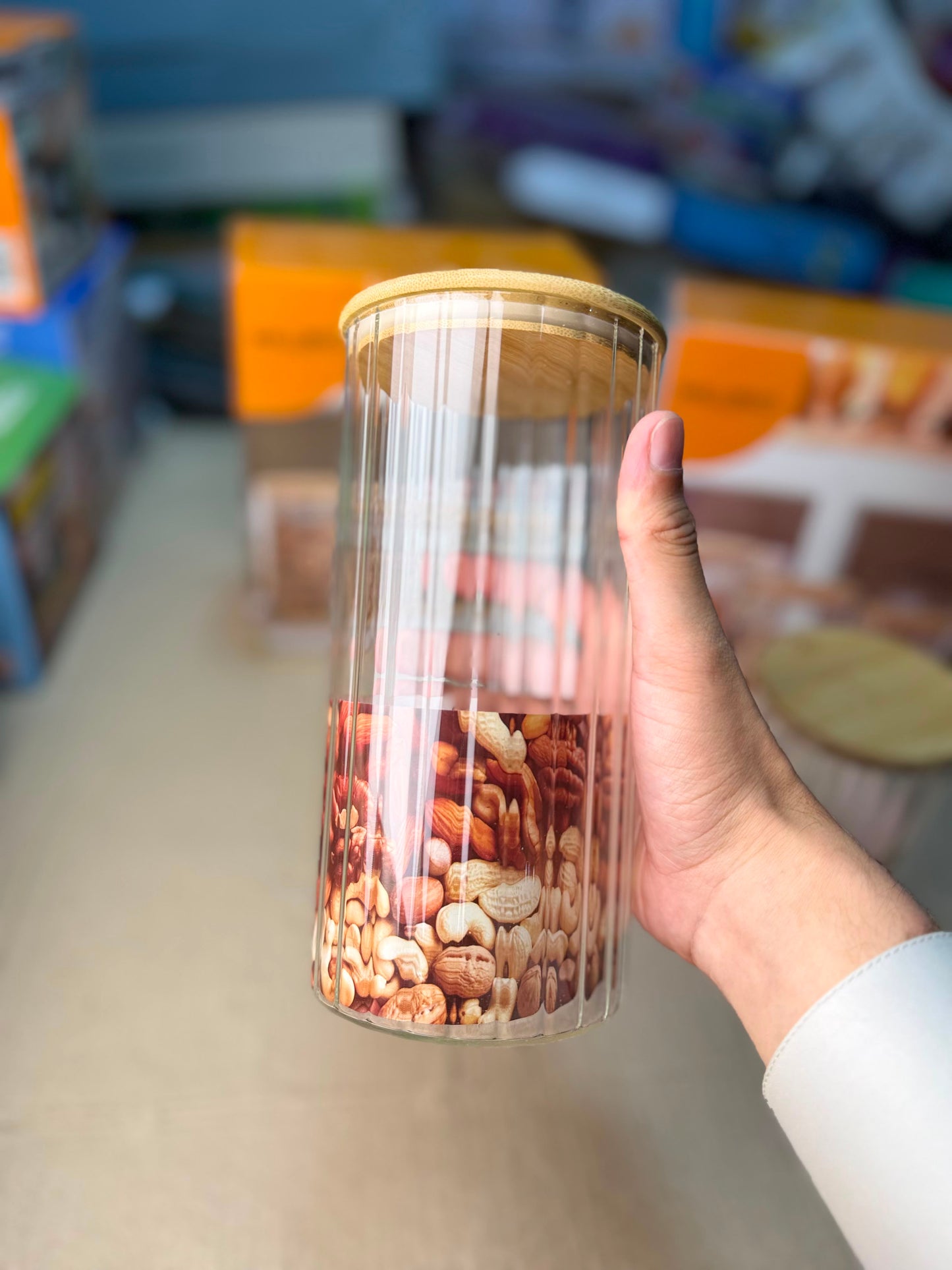 WELLDECO 3Pcs Glass Jar Set