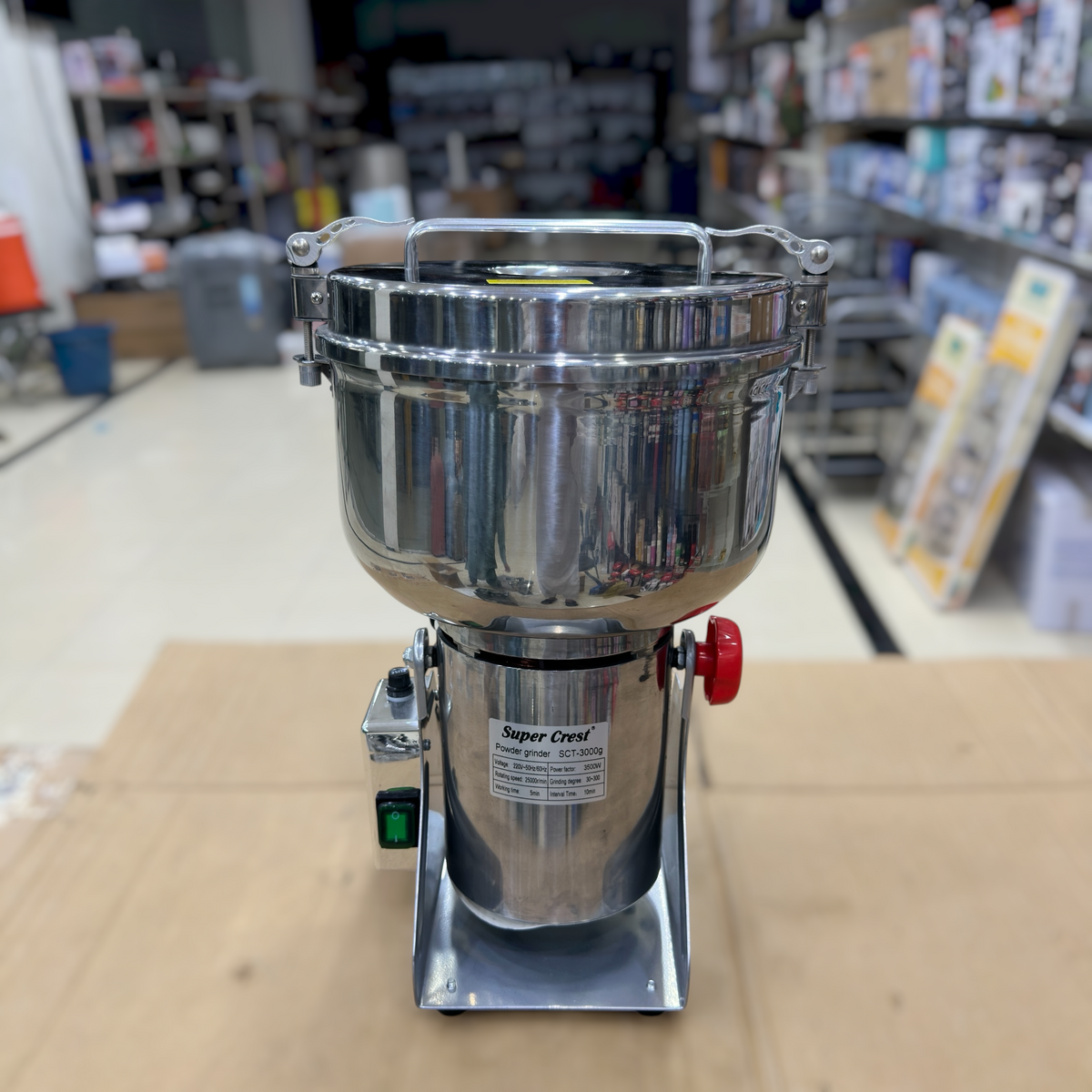 Super Crest Heavy Duty Electric Grinder Mill - Stainless Steel Spice & Masala Grinder