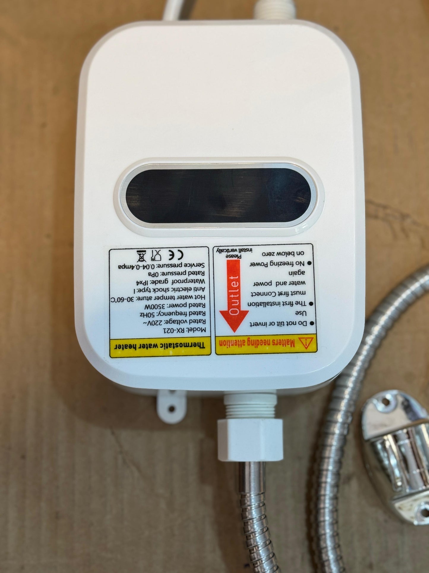 Electric Water Heating Shower RX-021 | Instant Hot Water in 3 Seconds