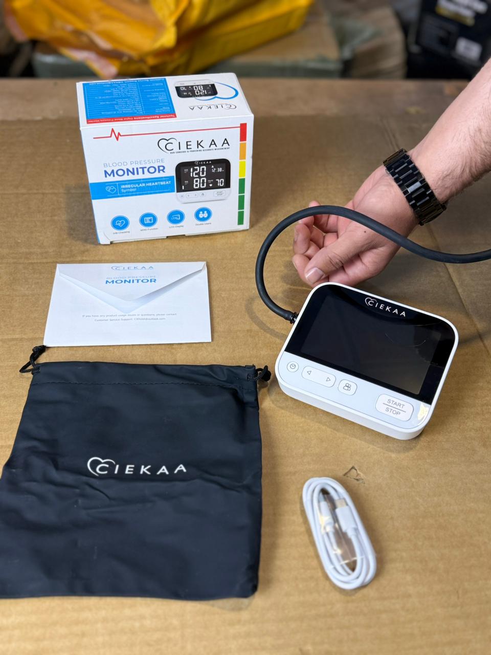 CIEKAA Blood Pressure Monitor Family Pack - 2 Digital BP Machines with Cuff, Batteries and Carrying Case