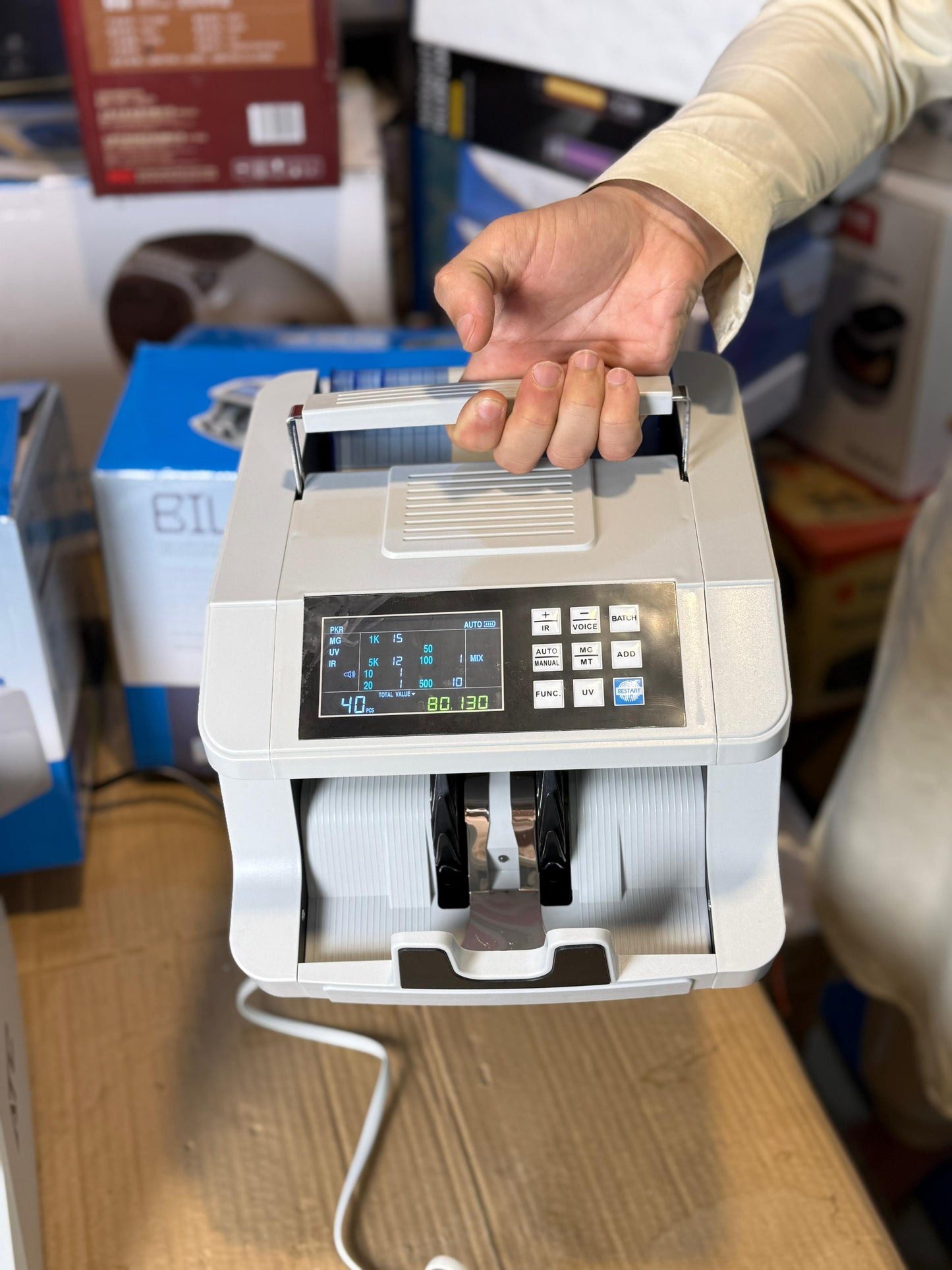 Mix value Bill counter mechine & Rechargeable