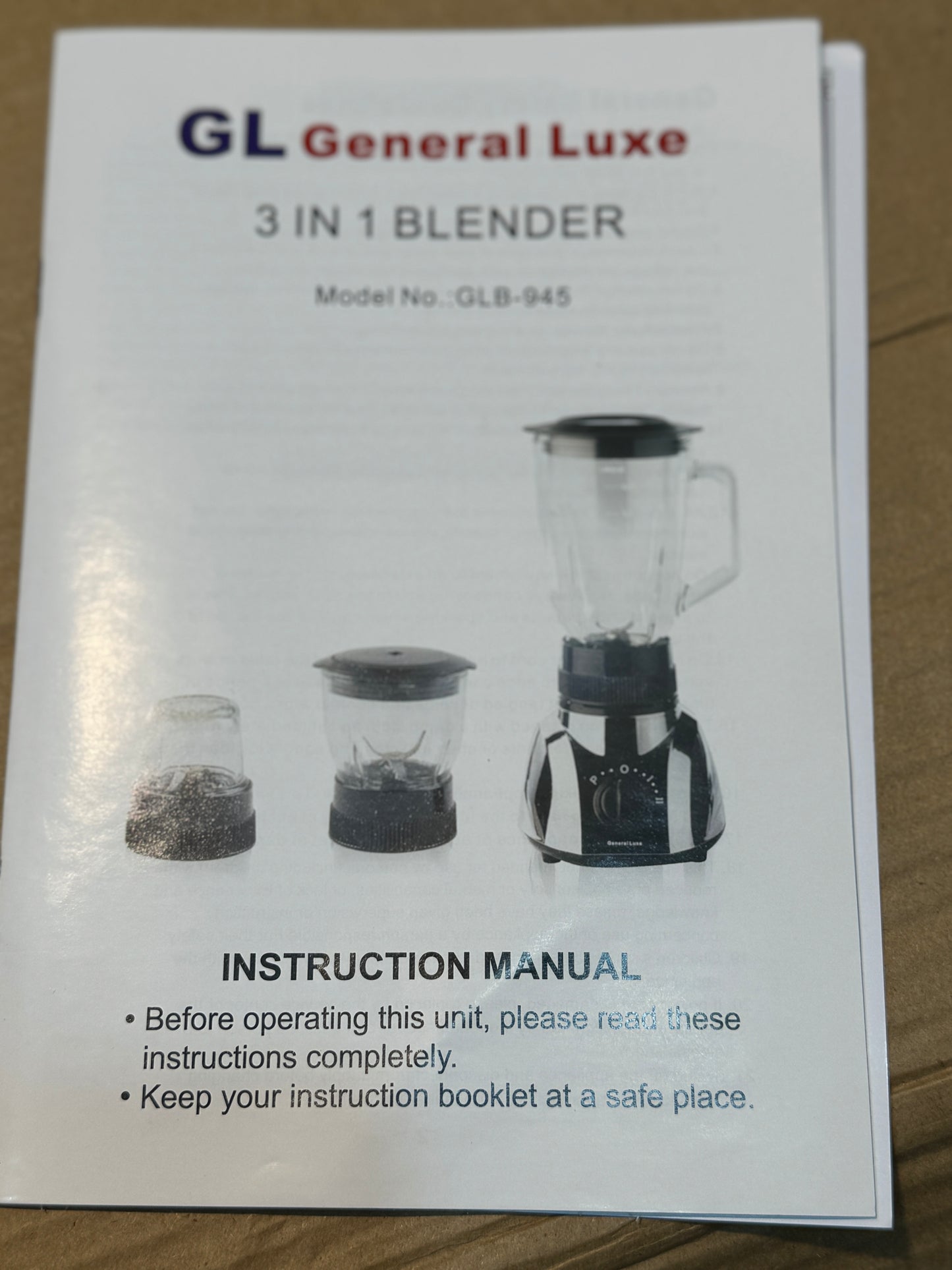 GL General Luxe 3in1 juicer blender