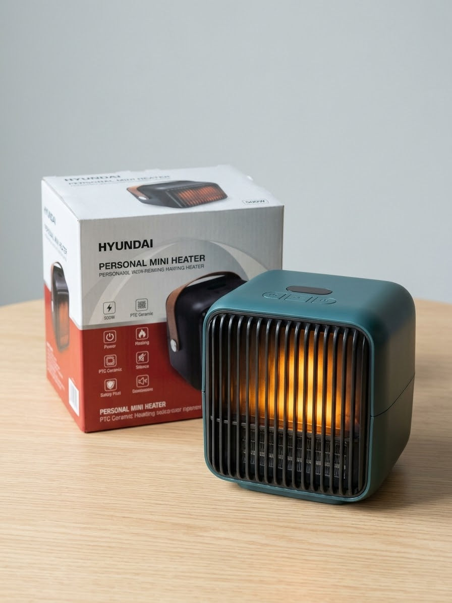 HYUNDAI Personal Mini Heater 500W - PTC Ceramic Electric Room Heater