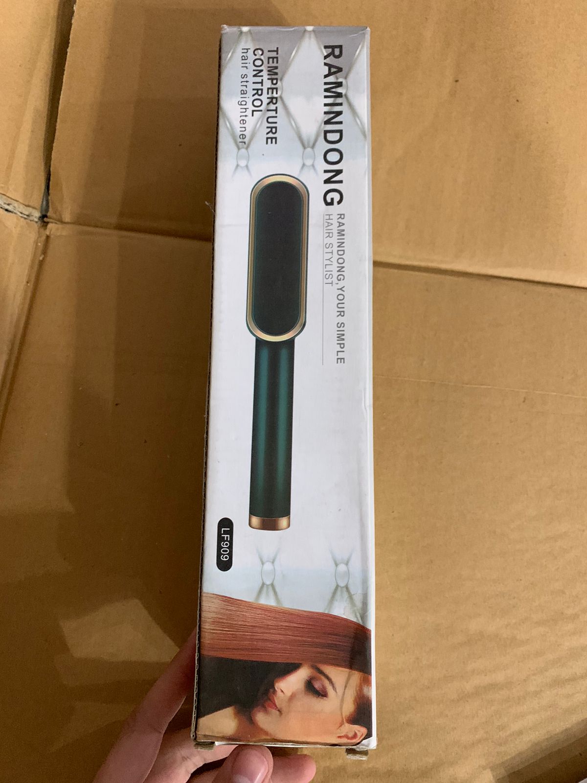 Remingdong electric hair brush straightener