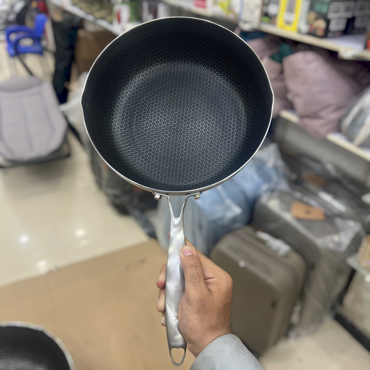 Premium Honeycomb Non-Stick Stainless Steel Frying Pan - 24cm, 26cm, 28cm, 30cm