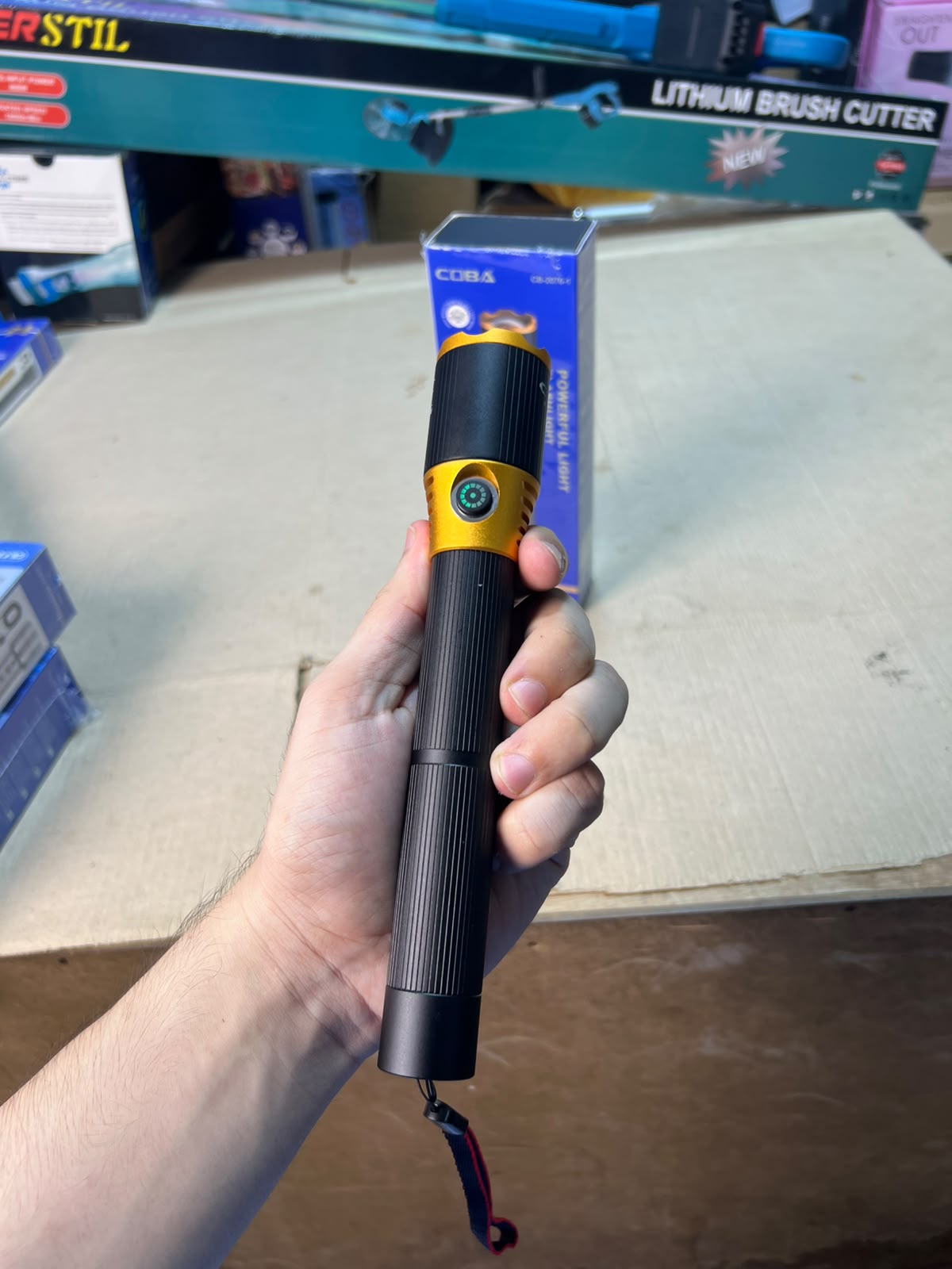 COBA Powerful LED Flashlight CB-2076-1 - 10000mAh, Type-C Rechargeable, 3000m Range