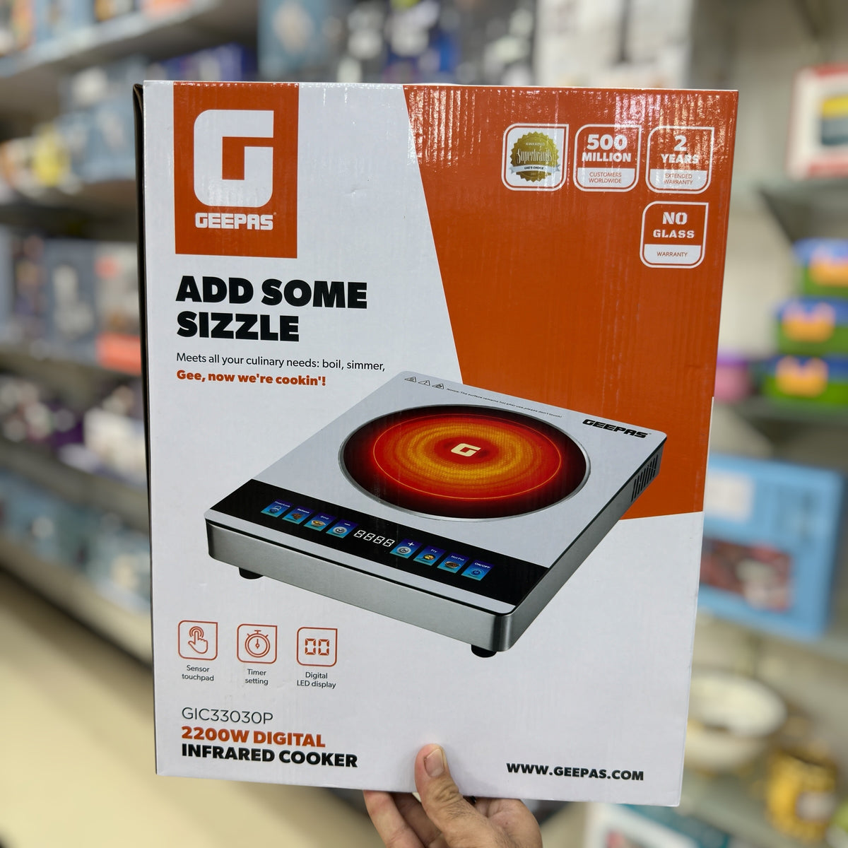 Geepas Digital Infrared Cooker GIC33030P 2200W