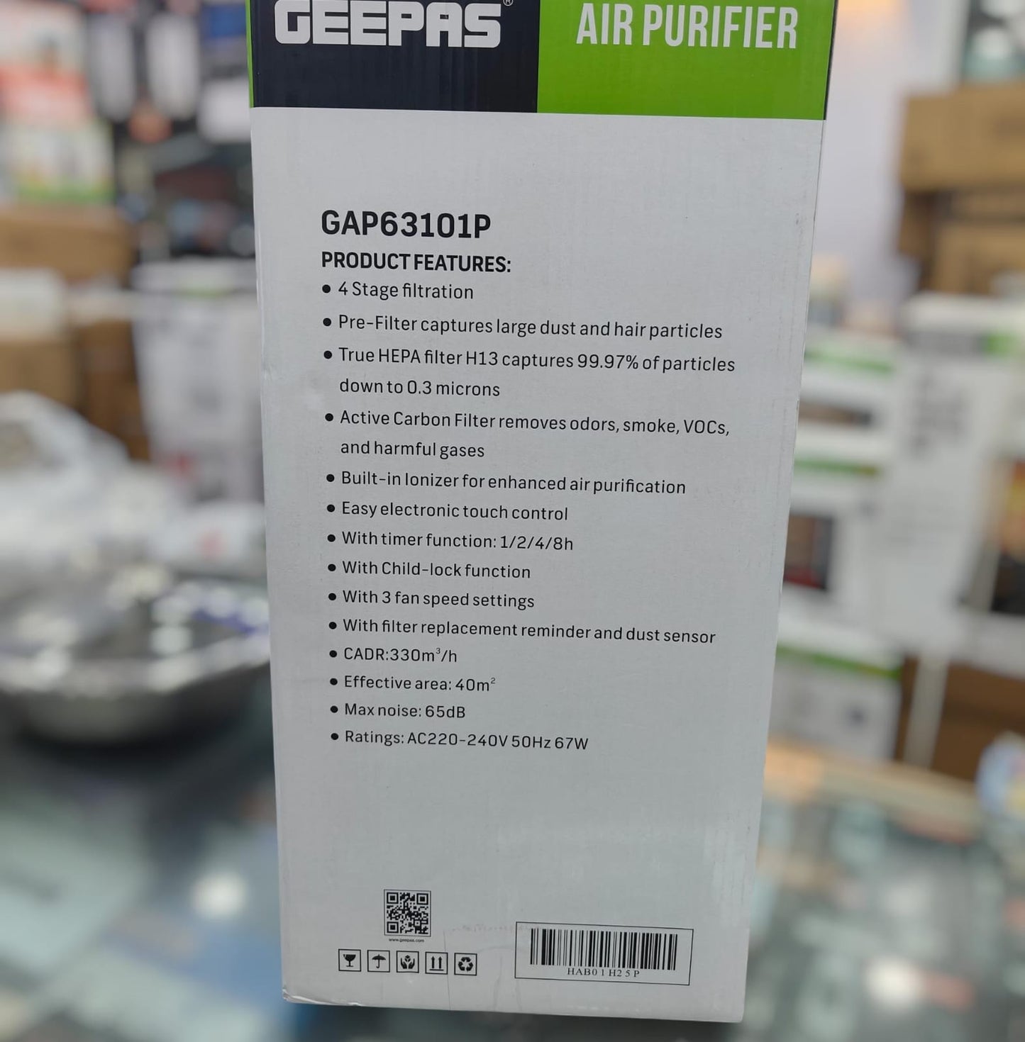 Geepas air purifier GAP 63101P