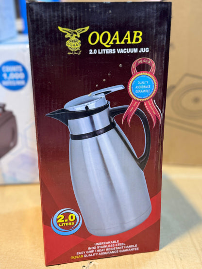 OQAAB Thermos 2L | Original Imported Vacuum Flask for Hot & Cold Drinks
