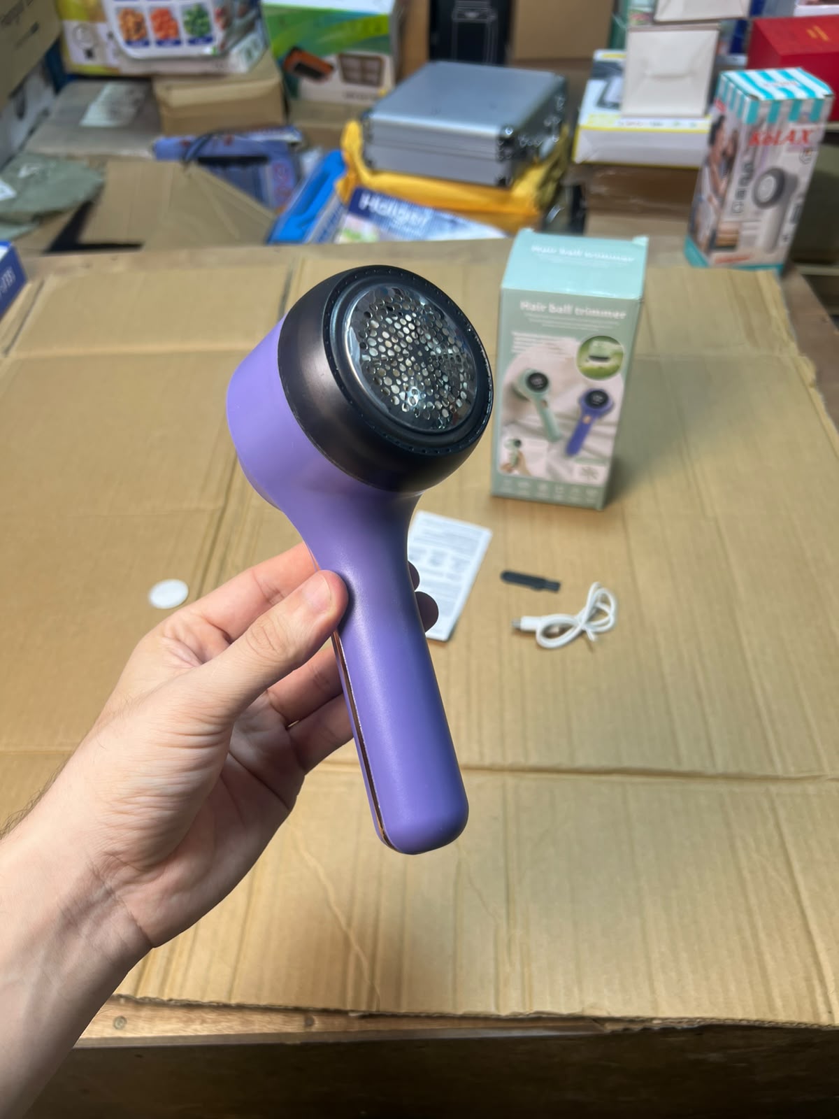 KOLAX Hair Ball Trimmer - Rechargeable Lint Remover with LED Display