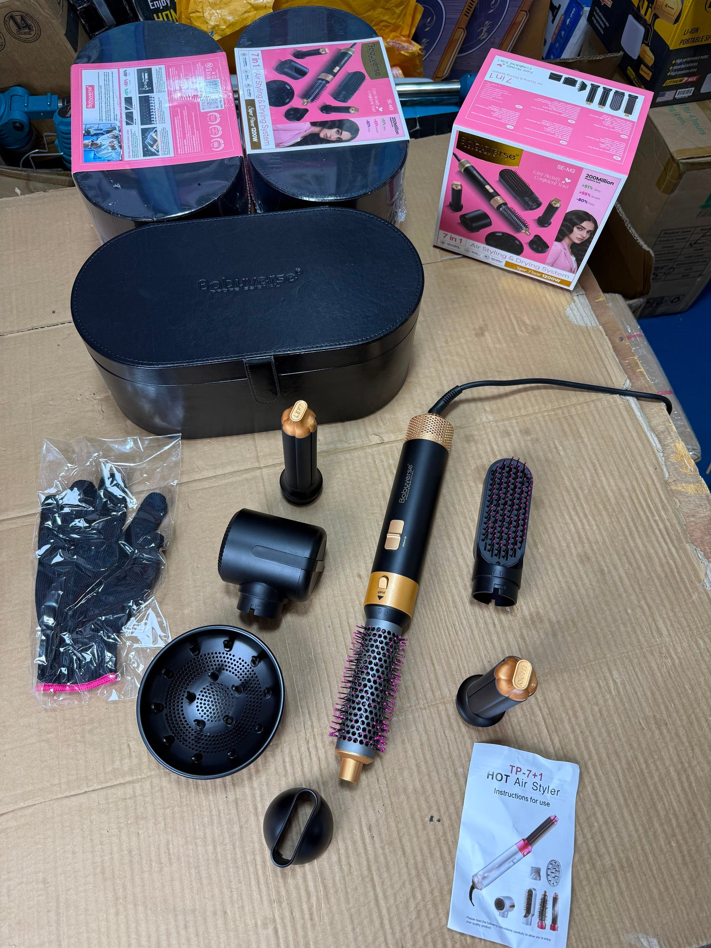 7-in-1 Professional Air Styling & Drying System | Multi-Functional Hot Air Styler & Curler Set