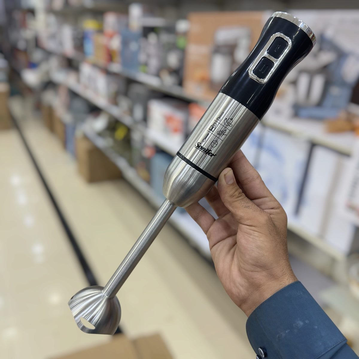 Sonifer Stainless Steel Hand Blender - Stick Blender for Soups, Smoothies & Sauces