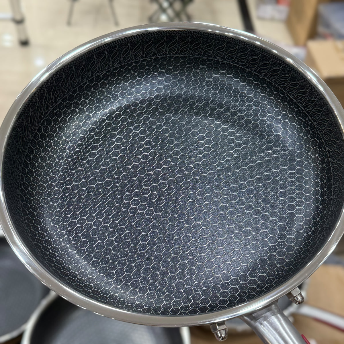 Honeycomb Non-Stick Stainless Steel Frying Pan - 22cm, 24cm, 26cm, 28cm, 30cm