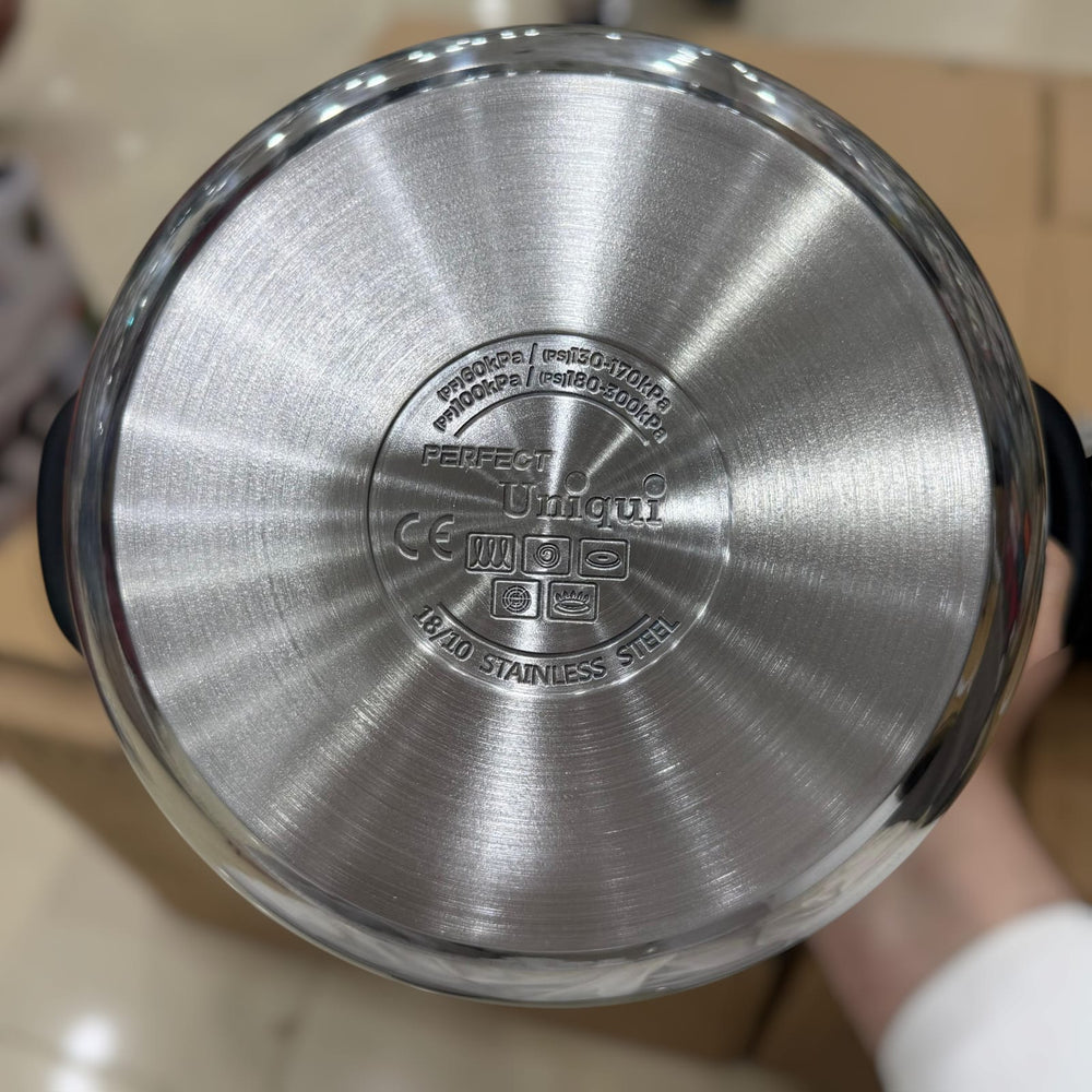 Uniqui 8pcs 5+7L Steel Pressure Cooker Set