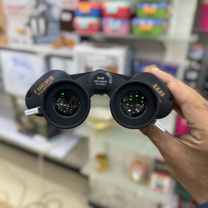 High Quality Binoculars - Black Rubber Body with Carry Pouch, Neck Strap & Cleaning Cloth
