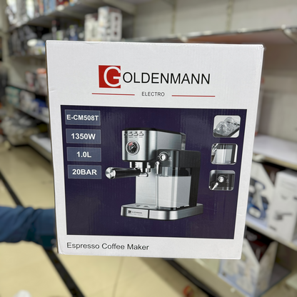 Goldenmann Espresso Coffee Maker - 1350W, 20 BAR, 1.0L (E-CM502T / E-CM508T)