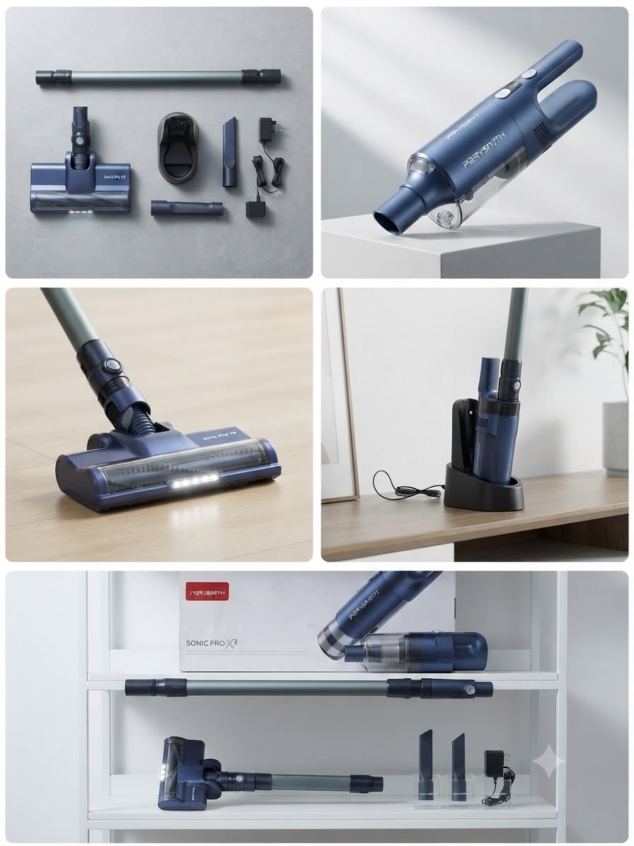 PerySmith Sonic Pro X3 Cordless Vacuum Cleaner