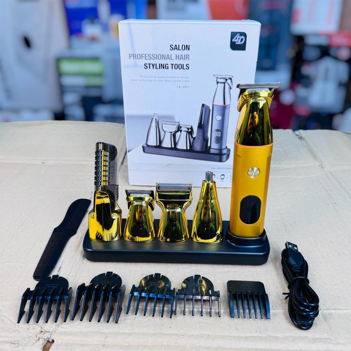 4D LK-881 Salon Professional Hair Styling Tools 5 in 1