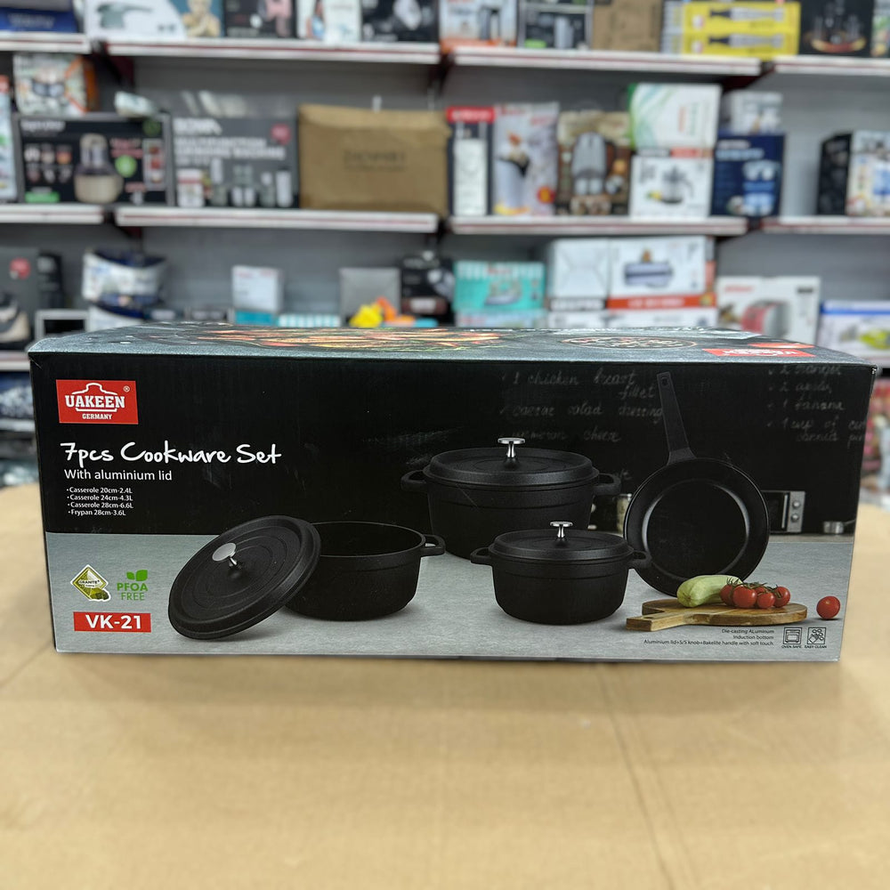 Uakeen Germany Induction Die-Cast Granite Cookware Set 7pcs VK-21