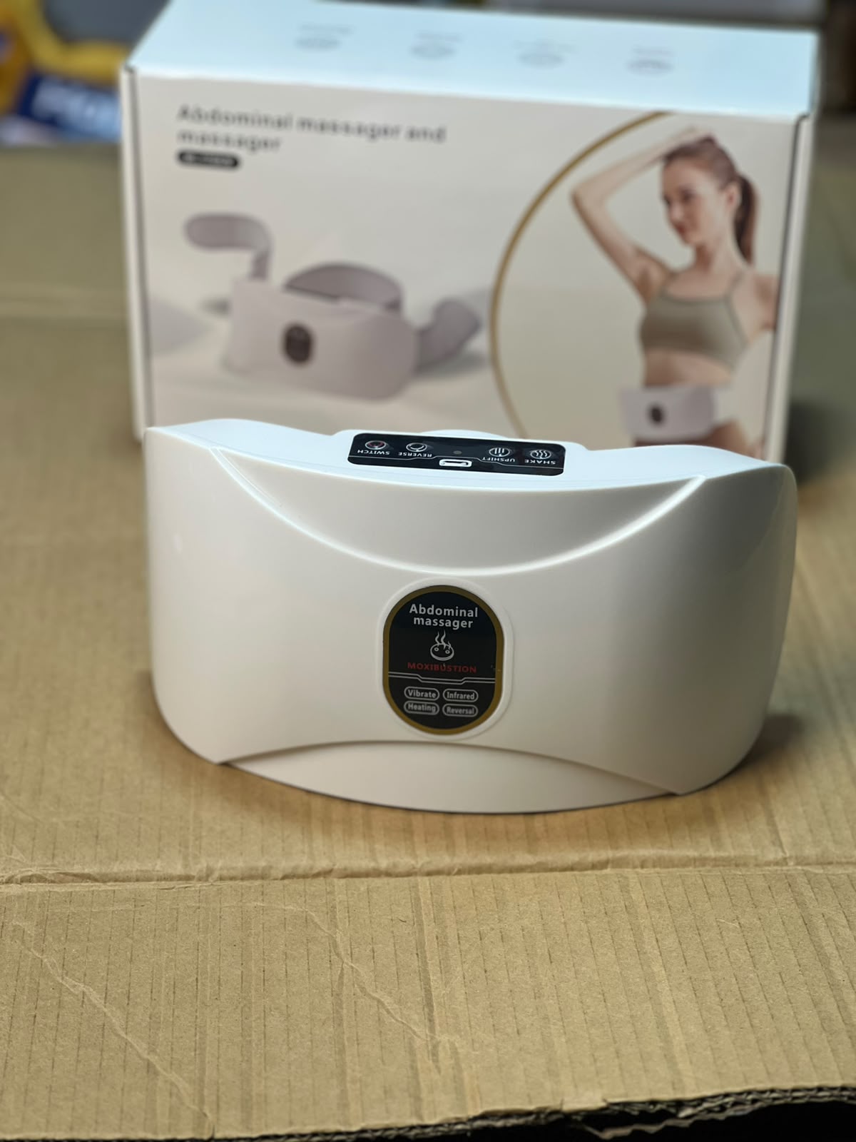 Abdominal Massager Belt ML-116A/B - Heat Therapy Rechargeable Waist & Belly Massager