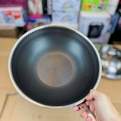 lot imported lesser coating deep fry pan 32CM food stamer