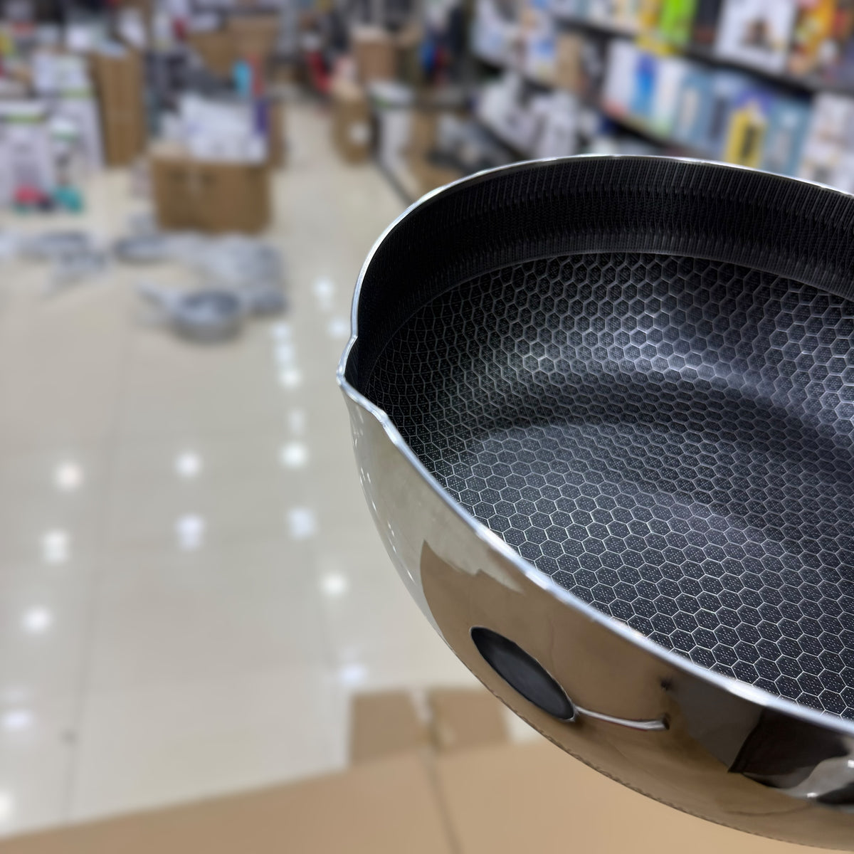 Premium Honeycomb Non-Stick Stainless Steel Frying Pan - 24cm, 26cm, 28cm, 30cm