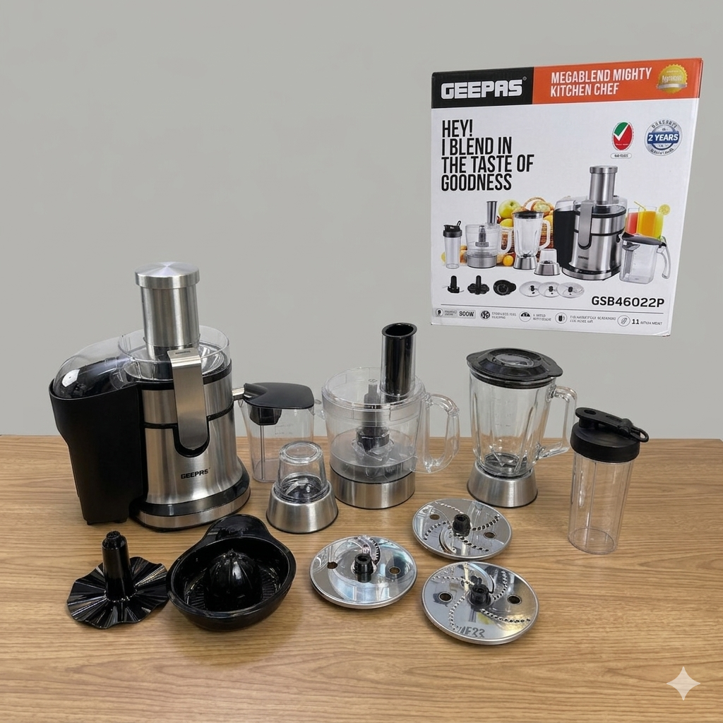 Geepas Megablend Mighty Kitchen Chef Food Factory GBS 46022 P