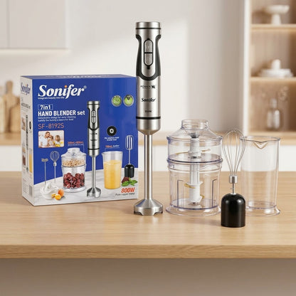Sonifer 7-in-1 Hand Blender Set SF-8192S - 800W Pure Copper Motor
