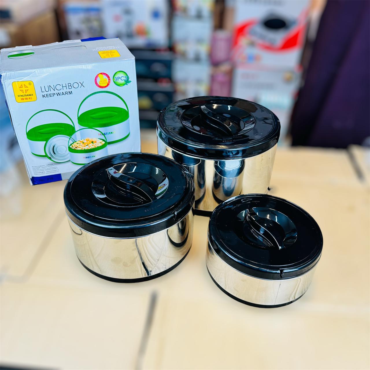 stainless steel 3 pcs lunch box