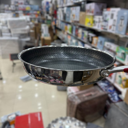 Honeycomb Non-Stick Stainless Steel Frying Pan - 22cm, 24cm, 26cm, 28cm, 30cm