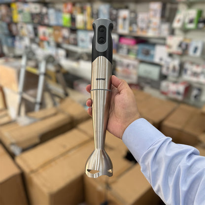 Geepas 700W Stainless Steel Hand Blender-5468 – Powerful Hand Blender for Smoothies, Soups & Sauces