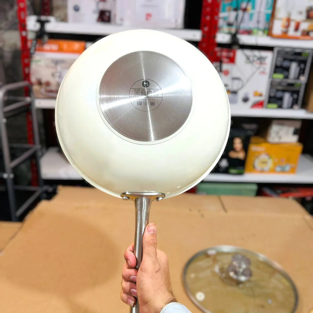 Laser Stainless Steel HoneyComb Wok/Pan 30cm