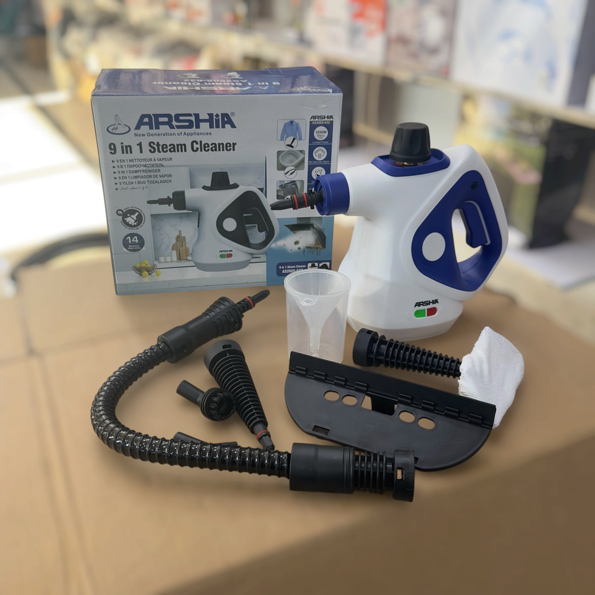 ARSHIA 9-in-1 Handheld Steam Cleaner - Multi-Surface Chemical-Free Steam Cleaning Kit