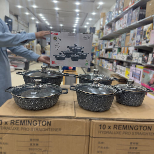 Uakeen 10pcs Granite Coating Cookware Set VK-540