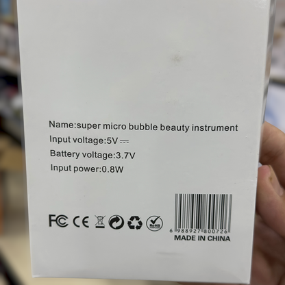 Super Micro Bubble Beauty Instrument - Facial Pore Cleansing Device with 3 Suction Heads