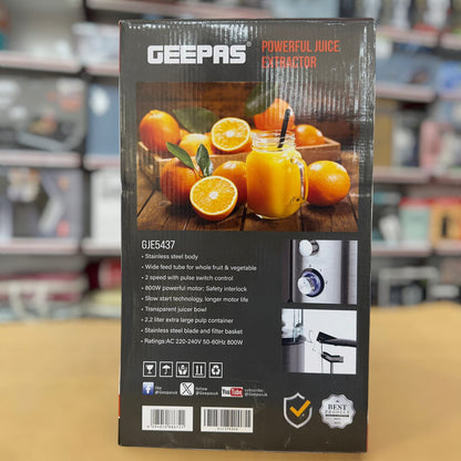 Geepas Powerful Juicer extractor -5437 800W