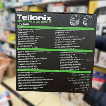 Telionix Digital Pressure Cooker 6-Litres Capacity TPC3675