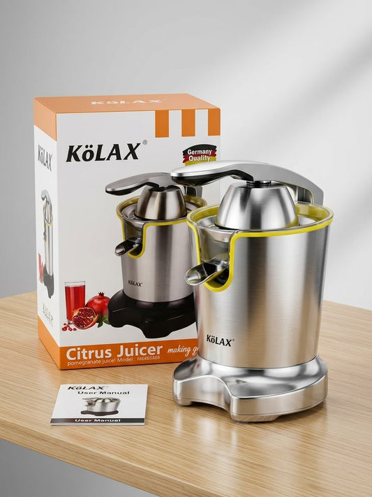 KOLAX Electric Citrus Juicer - Stainless Steel Press Juicer for Orange, Lemon & Pomegranate