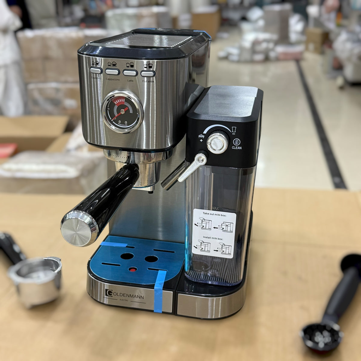 Goldenmann Espresso Coffee Maker - 1350W, 20 BAR, 1.0L (E-CM502T / E-CM508T)