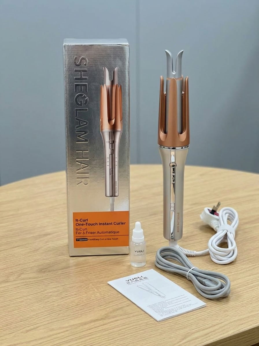 SHEGLAM HAIR It-Curl One-Touch Instant Automatic Hair Curler - 25mm Rotating Curling Iron