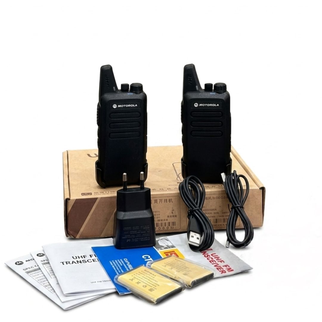 Motorola UHF FM Transceiver Walkie Talkie Pair