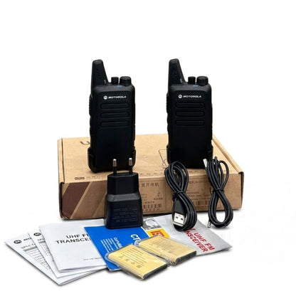 Motorola UHF FM Transceiver Walkie Talkie Pair
