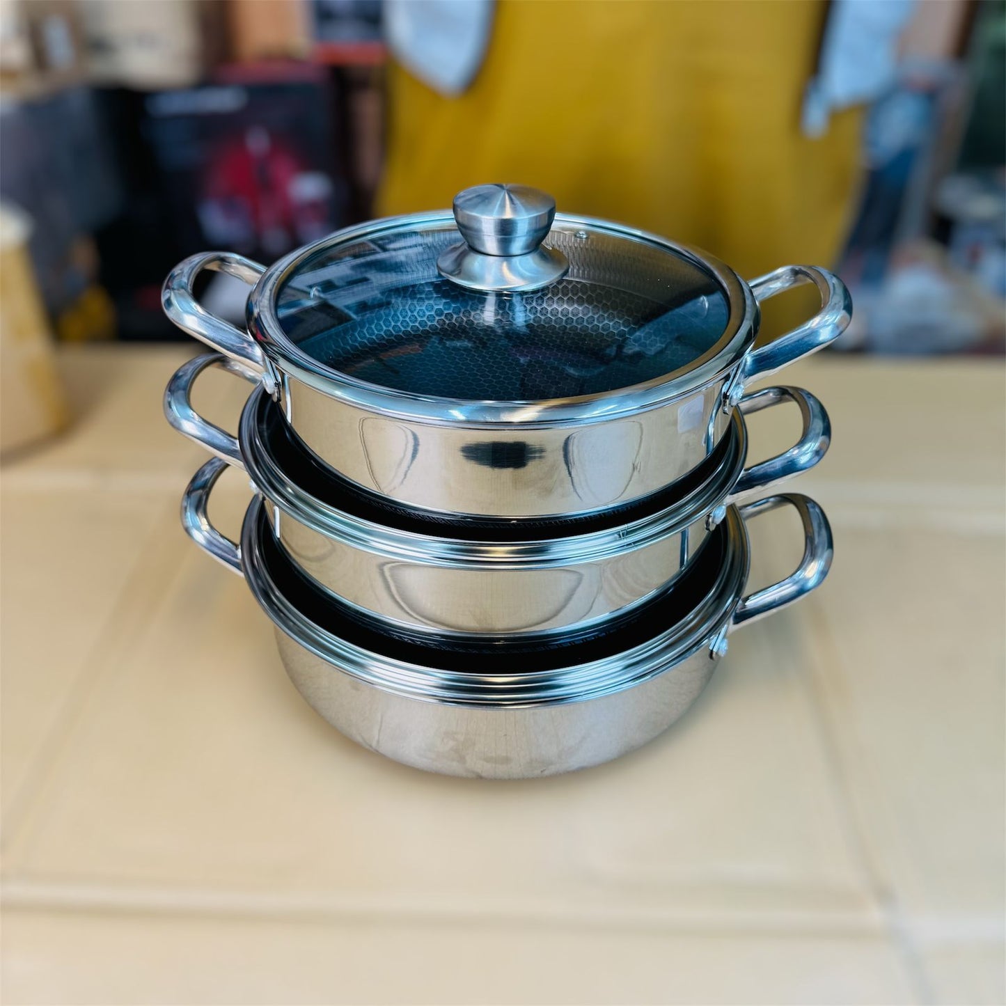 honeycomb lesser coating shallow casserole set