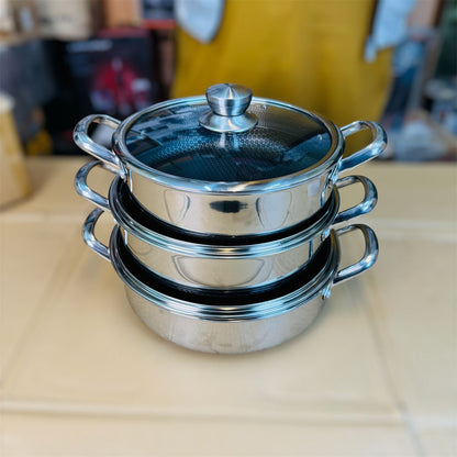 honeycomb lesser coating shallow casserole set