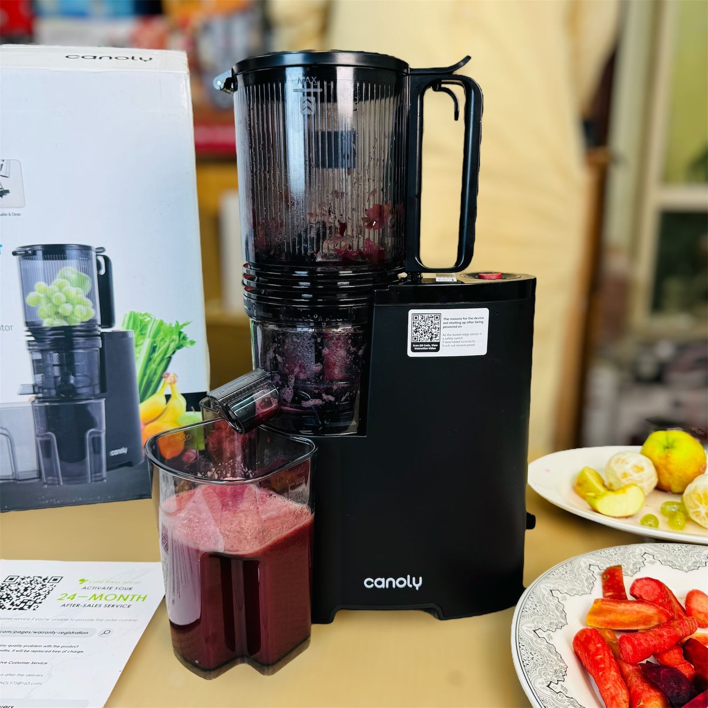 CANOLY UK COLD PRESS JUICER JE-75B (SLOW JUICER)