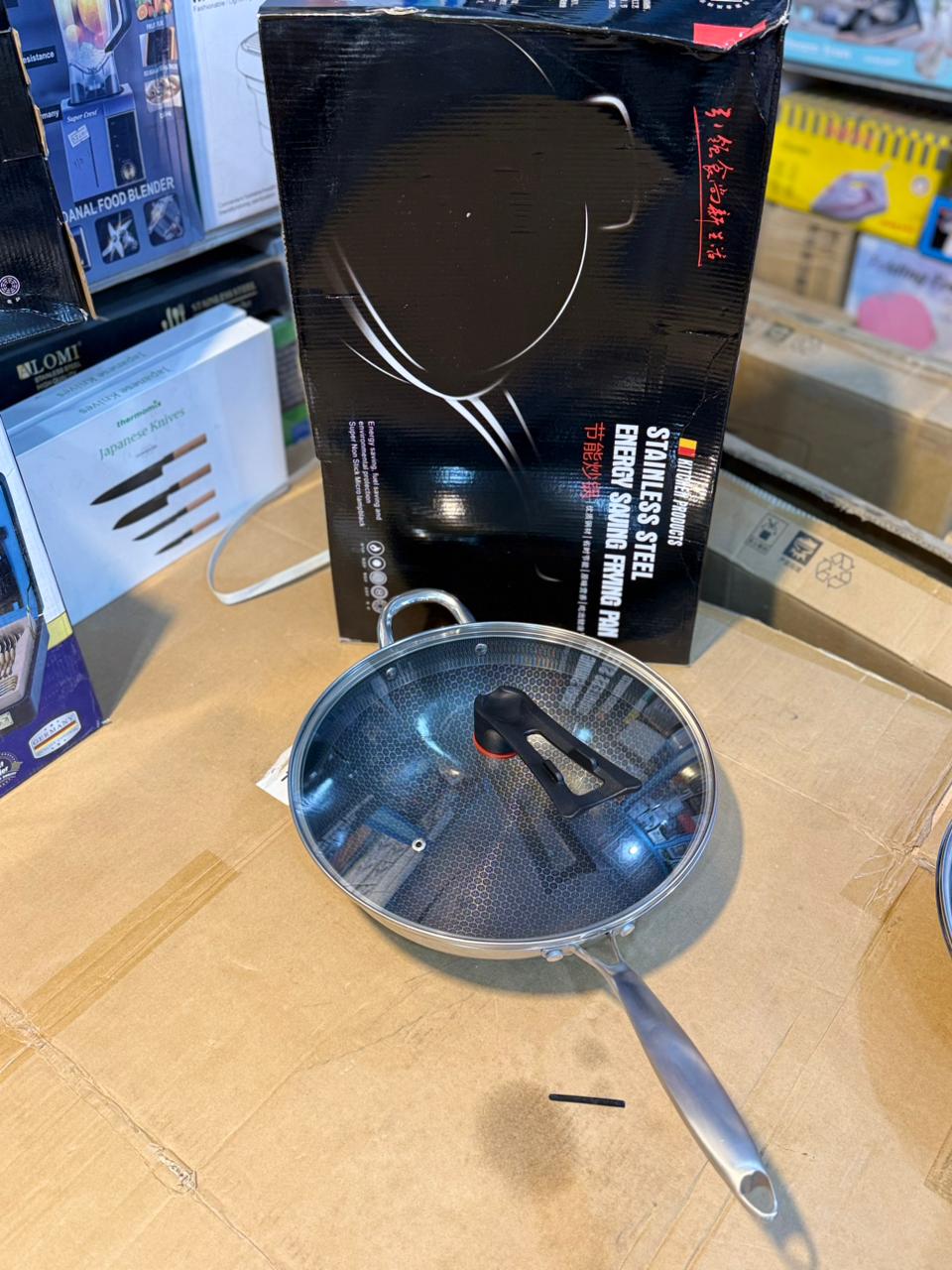 Laser coteade deep frypan