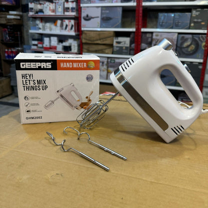 Geepas Hand Mixer GHM2002 – 5 Speed Lightweight Hand Mixer with Stainless Steel Beaters