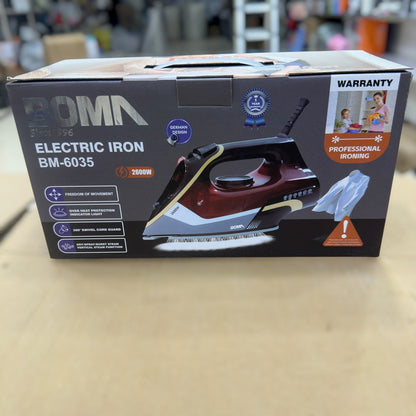 BOMA BM-6035 Electric Steam Iron - 2600W, Dry/Spray/Burst/Vertical Steam Function