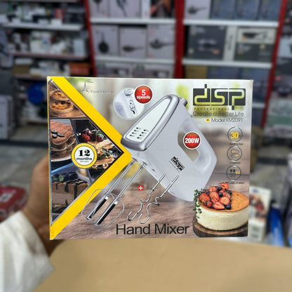 DSP Hand Mixer KM2091 – 5 Speed Powerful Handheld Mixer for Baking & Cooking