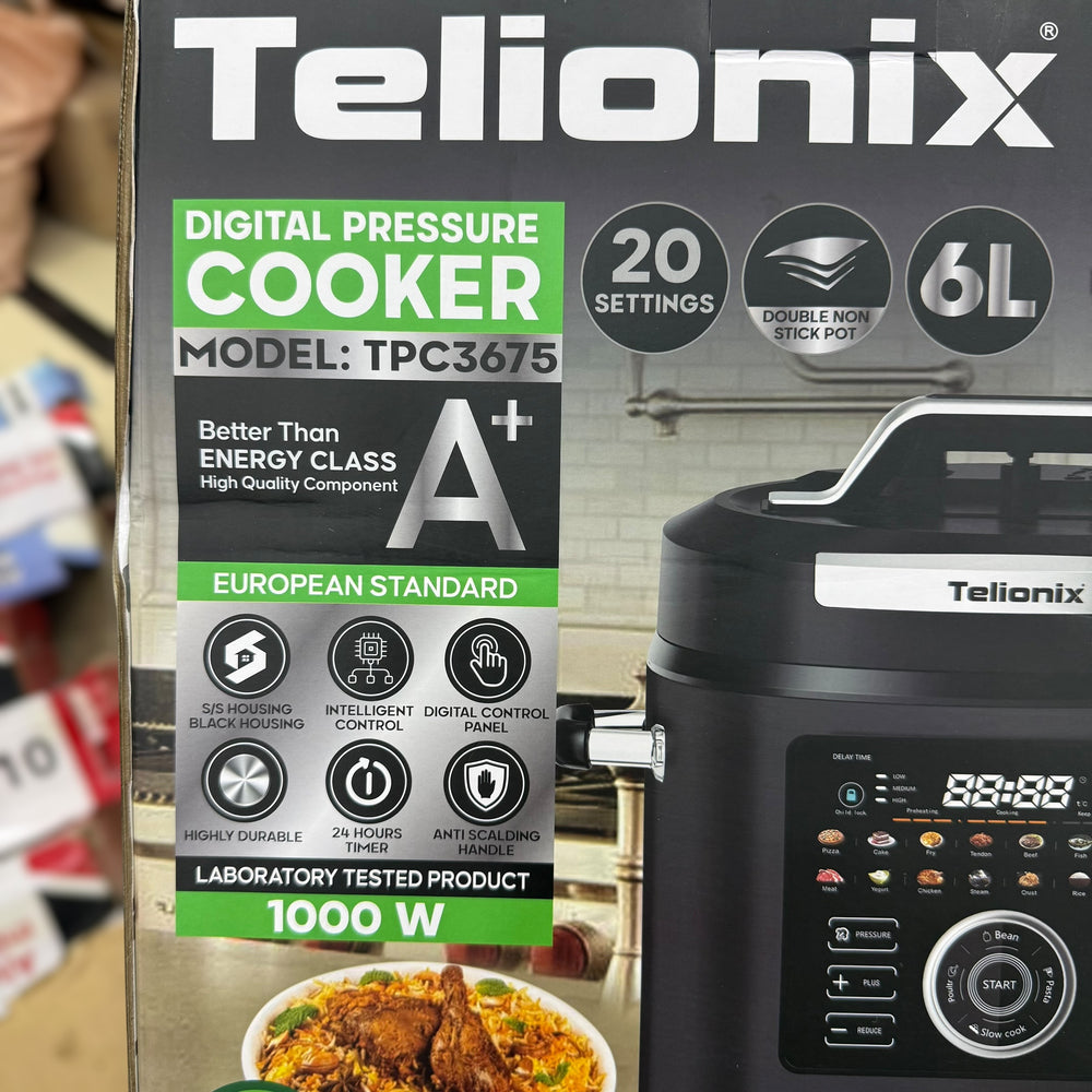 Telionix Digital Pressure Cooker 6-Litres Capacity TPC3675
